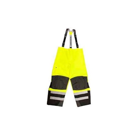 Radians Radians RW32-EZ1Y Heavy Duty Rip Stop Waterproof & Breathable Pants W/Bib, Hi-Viz Lime, 4XL RW32-EZ1Y-4X